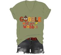 Chemise Gobble Til You Wobble, chemise de Thanksgiving amusante pour homme et femme, Vert, S
