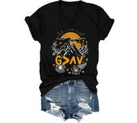 Chemise God is Greater Than The Highs and Lows, God is Greater Than The Highs and Lows, God is Good Chemises Femme Homme, Noir (col en V), L