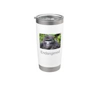 Chemise Gorilla Endangered Mountain Gorilla Gobelet isotherme en acier inoxydable double paroi