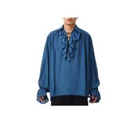 Chemise - GRACEART - style victorien gothique - Coton & lin - Col lacé - Volants oversize XS