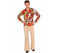 W WIDMANN MILANO Party Fashion - Mode Festive - Chemise années 70, Chemise pour Homme, Style Disco, Costumes de Carnaval