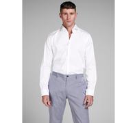 Chemise habillée Comfort Fit Col chemise Manches longues Blanc en coton XXL