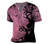Chemise Halloween Homme Bloody Horreur Costume T-Shirts Effrayants Manches Courtes Top Loose et Confortable Tops Graphique Sang pour Fête Entre Amis la Vie Quotidienne