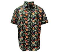 Chemise hawaïenne à manches courtes Guinness Black Toucan, Noir, M