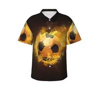 Chemise hawaïenne à manches courtes pour homme - Imprimé - Affaires - Décontracté - Plage - Surf - Bateau, Noir , S