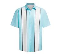 Chemise hawaïenne à manches courtes pour homme Imprimé Plusieurs Chemises d'été Impression Business Vacances Imprimé Plage, Bleu ciel, XL