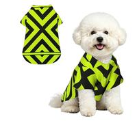 Chemise hawaïenne à rayures jaunes XL pour petits chiens - Tenue d'été mignonne pour la plage - Vêtement doux et respirant avec boutons