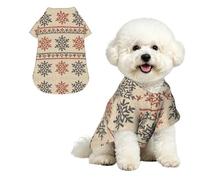 Chemise hawaïenne classique à motif flocon de neige S pour petits chiens, tenue d'été mignonne pour chiot, vêtements doux et respirants avec boutons