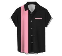 Chemise hawaïenne décontractée pour femme - Chemise tropicale des Caraïbes à manches courtes boutonnée - Motif palmier hawaïen, golf, plage, croisière, années 80 - Chemise d'été Mexique vintage avec
