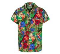 Chemise Hawaienne Homme à Manches Courtes pour Hommes - Chemise à imprimé Animaux de la Jungle pour Hommes Amusants et Chemise Homme de cerf - Accessoires pour Enterrement de Vie de garçon