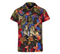 Chemise Hawaienne Homme à Manches Courtes pour Hommes - Chemise à imprimé Animaux de la Jungle pour Hommes Amusants et Chemise Homme de cerf - Accessoires pour Enterrement de Vie de garçon