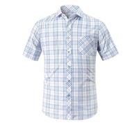 Chemise Hawaienne Homme,Chemise à Carreaux à Manches Courtes pour Hommes Nouvelle 2025 été décontractée Fine à Manches mi-Longues Revers Mode hawaïenne t-Shirt