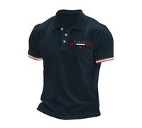 Chemise Hawaïenne Homme - Chemise À Manches Courtes pour Coupe Ajustée Imprimé Drapeau du Canada Style Décontracté (Dark Blue XXL)