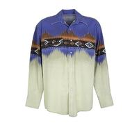 Chemise Hawaienne Homme,Chemise à Manches Longues de Style Ethnique pour Hommes Ample Grande Taille Africaine Ankara Dashiki