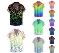 Chemise Hawaienne Homme Humour Chemise Homme Manches Courtes Funky Chemises Moche à 3D Imprimé Hawaiian Shirts Ete Casual pour Plage Tee Shirts Humoristique Déguisement Bite