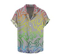 Chemise Hawaienne Homme Humour, Chemise Homme Manches Courtes Funky Chemises Moche Pas Cher à 3D Imprimé Hawaiian Shirts Ete Casual pour Plage, Tee Shirts Humoristique Déguisement Bite