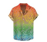 Chemise Hawaienne Homme Humour, Chemise Homme Manches Courtes Funky Chemises Moche Pas Cher à 3D Imprimé Hawaiian Shirts Ete Casual pour Plage, Tee Shirts Humoristique Déguisement Bite