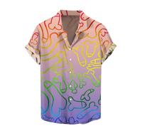 Chemise Hawaienne Homme Humour, Tenue Festival Chemise Homme Manches Courtes Funky Chemises Moche Pas Cher à 3D Imprimé Hawaiian Shirts Ete Casual pour Plage, Tee Shirts Humoristique Déguisement