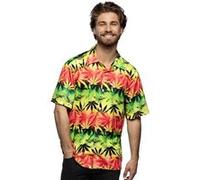 Chemise Hawaïenne Jamaïque Feuilles Homme Vert