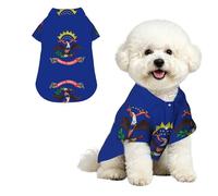Chemise hawaïenne pour Animaux de Compagnie avec Drapeau du Dakota du Nord - Chemise boutonnée Douce Effet Peau de pêche, Style Plage décontracté, Taille L