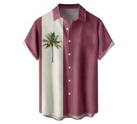 Chemise hawaïenne pour homme | Chemises de vacances imprimées tendance | Chemisier de plage cool et confortable | Col à revers Chemise à manches courtes Funky Aloha Chemise décontractée de vacances