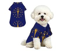 Chemise hawaïenne pour petits chiens avec drapeau de l'État de l'Indiana, tenue d'été mignonne pour chiot, vêtement doux et respirant avec boutons