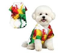 Chemise hawaïenne pour petits chiens - Trois couleurs fumées - Tenue de plage d'été pour chiot - Doux et respirant - Avec boutons
