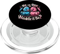 Chemise He Or She Waddle It Be Cute Duck Gender Reveal PopSockets PopGrip pour MagSafe