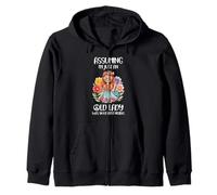 Chemise hippie Old Lady Funny Peace Glasses Flower Power Sweat à Capuche