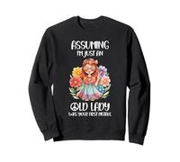 Chemise hippie Old Lady Funny Peace Glasses Flower Power Sweatshirt