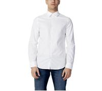 Armani Exchange Slim Fit Oxford Button Up Shirt Homme Chemise, Blanc Oxford/7blue/W, S