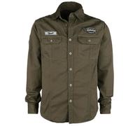 Chemise homme - BRANDIT - Luis Shirt - Olive - 100% Coton - Manches longues M