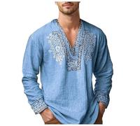 Chemise Homme, Chemise DéContractéE à Imprimé Unique pour L’Automne Style Ethnique EuropéEn pour Un Usage Quotidien Et Confortable