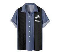 Chemise Homme, Chemise Homme Ete Lin Chemise Ete Homme Veste en Jean Chemisette Homme Été Chemise Blanche Chemise A Rabat Chemise Fleur Homme Chemise Homme Été(A22,XXL)