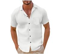 Chemise Homme, Chemises décontractées pour Hommes pour Un Usage Quotidien en extérieur Conception de Poche et Style Classique Parfait pour l'été Lavable en Machine Polyvalent pour Les Jeans.