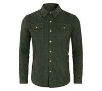 Chemise Homme Col V et Manches Longues Haut Classique Décontracté pour Été et Automne Chemises Bleu Boutonnée Ajustée Couleur Unie pour Homme Casual Long Sleeve Men Shirt (M)