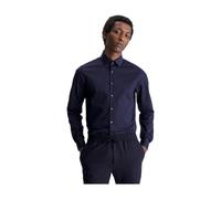 Chemise Homme Coupe Slim en Popeline Stretch - Bleu Nuit - Taille 39