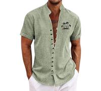 Chemise Homme Debardeur Homme Tee Shirt Homme Marque Vetement Homme Vetement en Lin Polo Blanc Homme Chemise A Fleur Homme Chemises en Lin Chemise Italienne Lin Chemise Lin Coton (A20,3XL)
