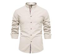 Chemise Homme DéContractéE-Shirt à Manches Courtes pour Hommes, Haut à Revers, décontracté, Mode de Jour, Couleur Unie, Chemise à Manches Longues