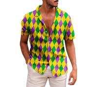 Chemise Homme Disco à Paillettes, Chemise Homme Manches Courtes Coton Chemise Motif Homme Chemise Homme Floral Chemise Années 80 Vetement Homme Année 50 Chemise Noir Chemise Rose Bouton de Manchette
