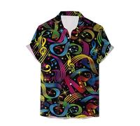 Chemise Homme Disco Année 70, Chemise Homme Manches Courtes Rouge Tee Shirt Paillette Homme Chemise Homme Annee 70 Haut Sexy Homme Vêtements Homme Année 80 Chemise Multicolore Homme Chemise Disco 4XL