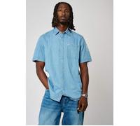 Chemise Homme KAPORAL - Bleu 100% coton - Manches courtes, Coupe regular, Col chemise S