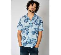 Chemise Homme KAPORAL - Bleue imprimé fleuri - Coupe loose - Manches courtes XXL