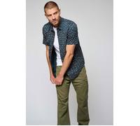 Chemise Homme KAPORAL - Bleue imprimée - Coupe slim - Manches courtes S