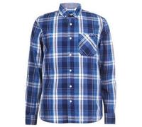 Chemise Homme Lee Cooper 100% coton Bleue Foncé et Blanche S