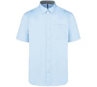 Chemise homme manches courtes Kariban Ariana - Bleu ciel - Col boutonné - Coupe confortable L
