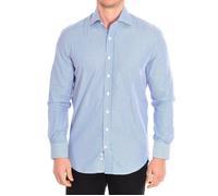 Chemise homme manches longues col revers fermeture boutonnée ORLANDO4-Rayures bleu-blanc 38