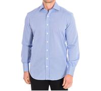 Chemise homme manches longues et col revers MICROVICHY4-G-Contrôles Blue-micro 38