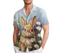 Chemise Homme Mode Décontractée Col Crew Graphique Manches Courtes Imprimée Complètement Poitrine Dieu Croix Haut pour Hommes(XL)