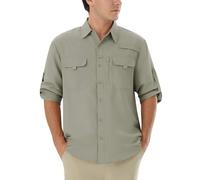 Chemise Homme Outdoor Protection Solaire UPF 50+ Longue Randonnée Pêche Top | Chemise technique déperlante et à séchage rapide UPF 50+, idéale pour randonnée, pêche, camping, voyage, marche et trekking